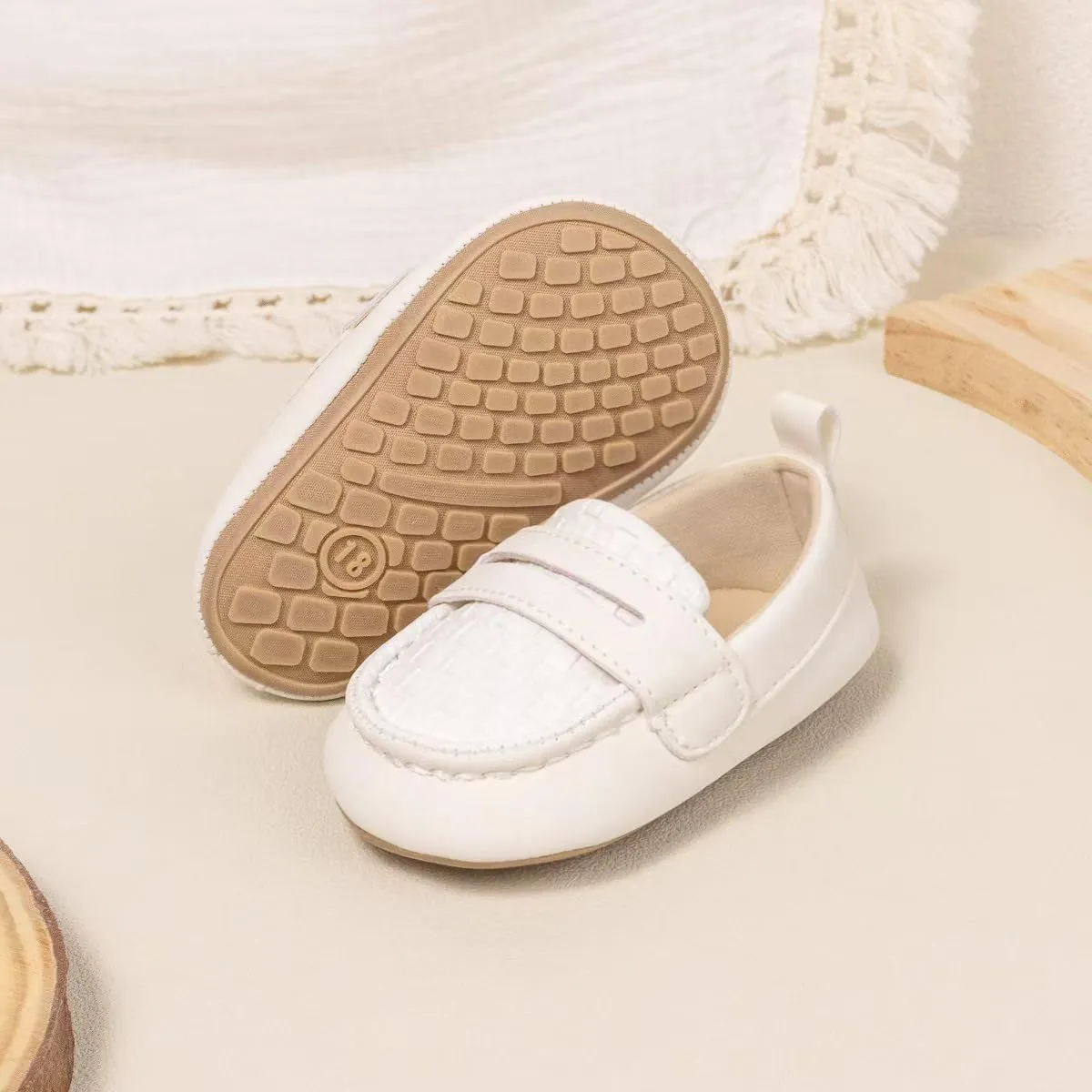 Infant Baby Boys Loafers Soft Sole PU Leather Toddler Moccasins Girls First Walking Crib Dress Shoes