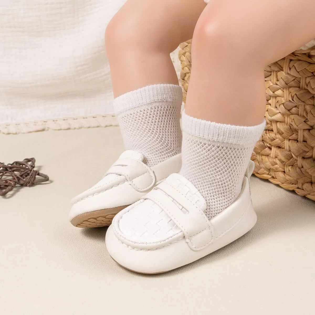 Infant Baby Boys Loafers Soft Sole PU Leather Toddler Moccasins Girls First Walking Crib Dress Shoes