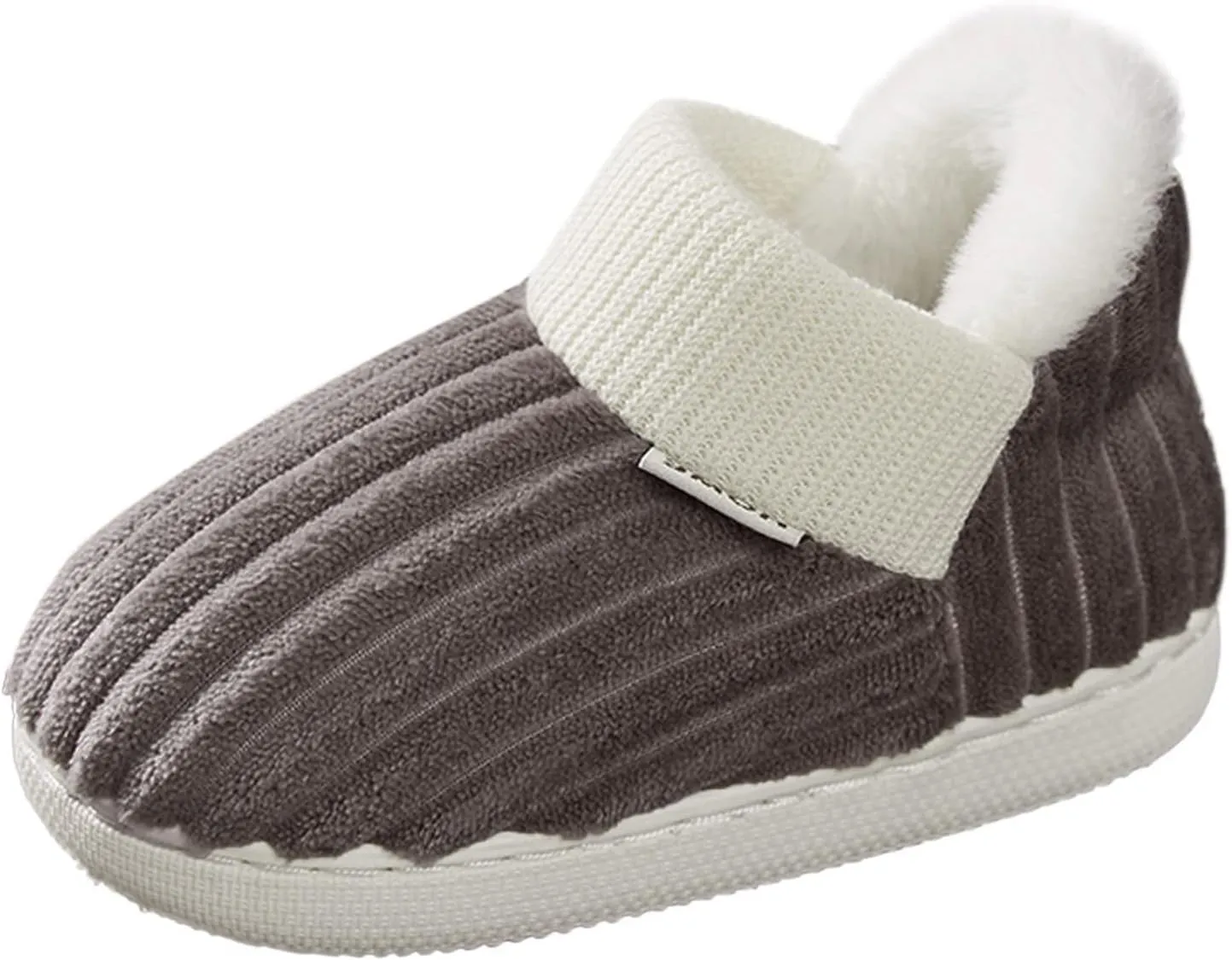 Kids Home Slippers Girls Boys Slippers Cotton Comfy House Shoes Bedroom Winter Warm Indoor Shoes Outdoor Snow Boots (Coffee, 3.5-4 Years Toddler)