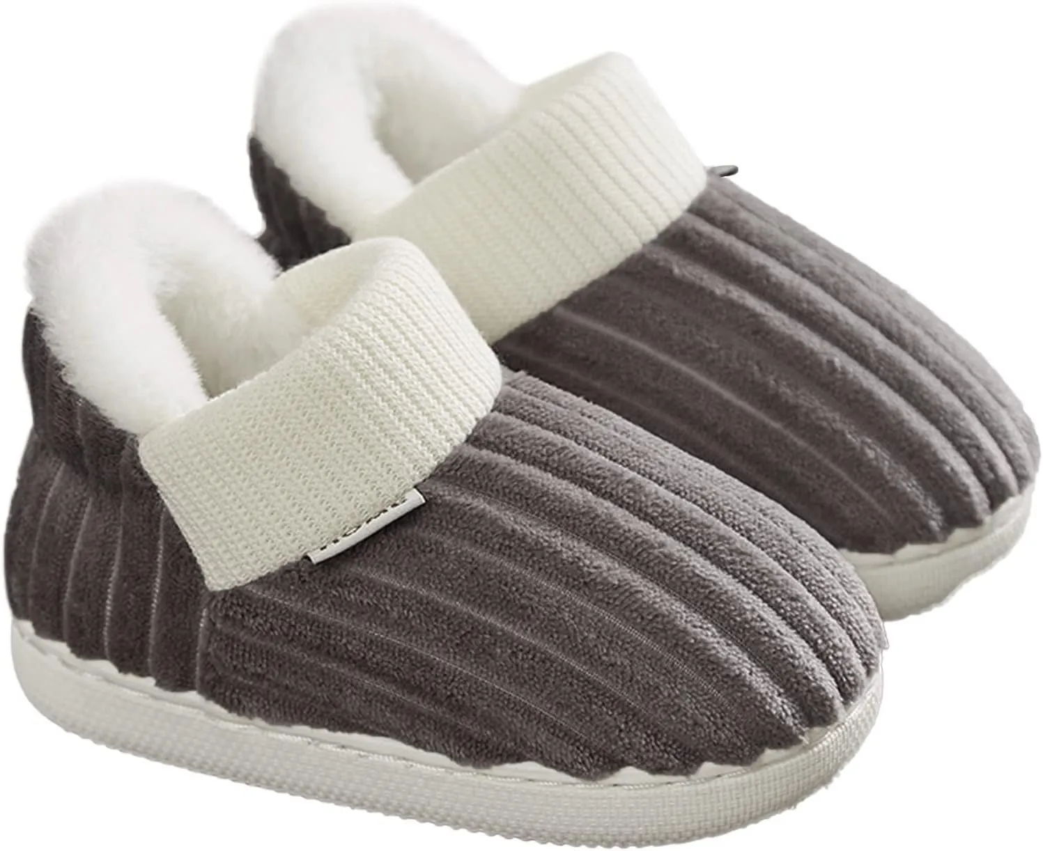 Kids Home Slippers Girls Boys Slippers Cotton Comfy House Shoes Bedroom Winter Warm Indoor Shoes Outdoor Snow Boots (Coffee, 3.5-4 Years Toddler)