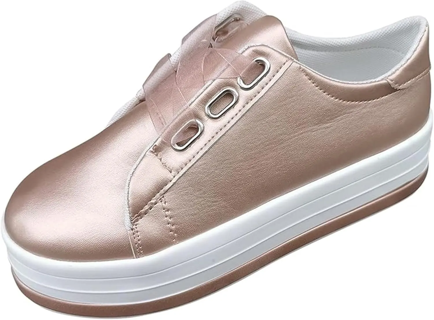 Ladmiple Shoes For Women Sneakers Slip Ons Comfort Casual Canvas Shoes Summer Fashion Platform Walking Flats Loafers