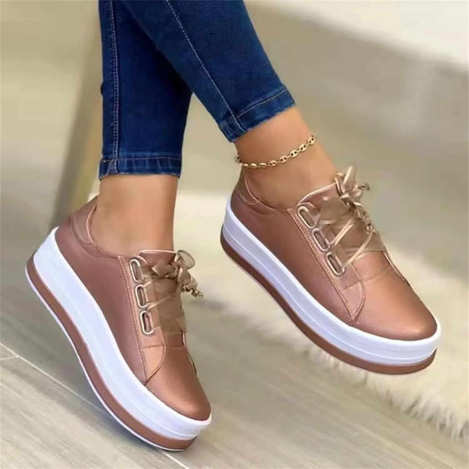 Ladmiple Shoes For Women Sneakers Slip Ons Comfort Casual Canvas Shoes Summer Fashion Platform Walking Flats Loafers