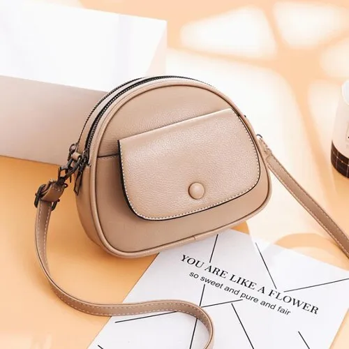 Leather Crossbody Messenger Handbag