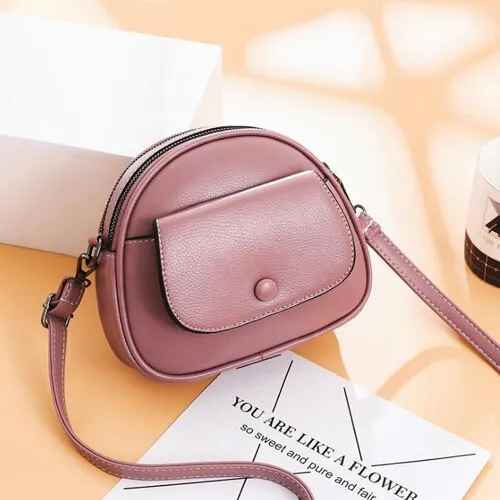 Leather Crossbody Messenger Handbag