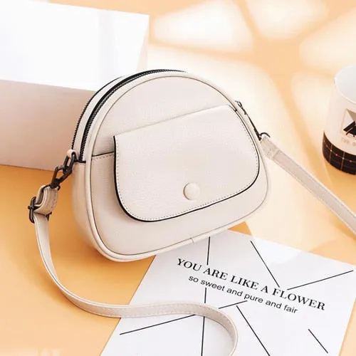 Leather Crossbody Messenger Handbag