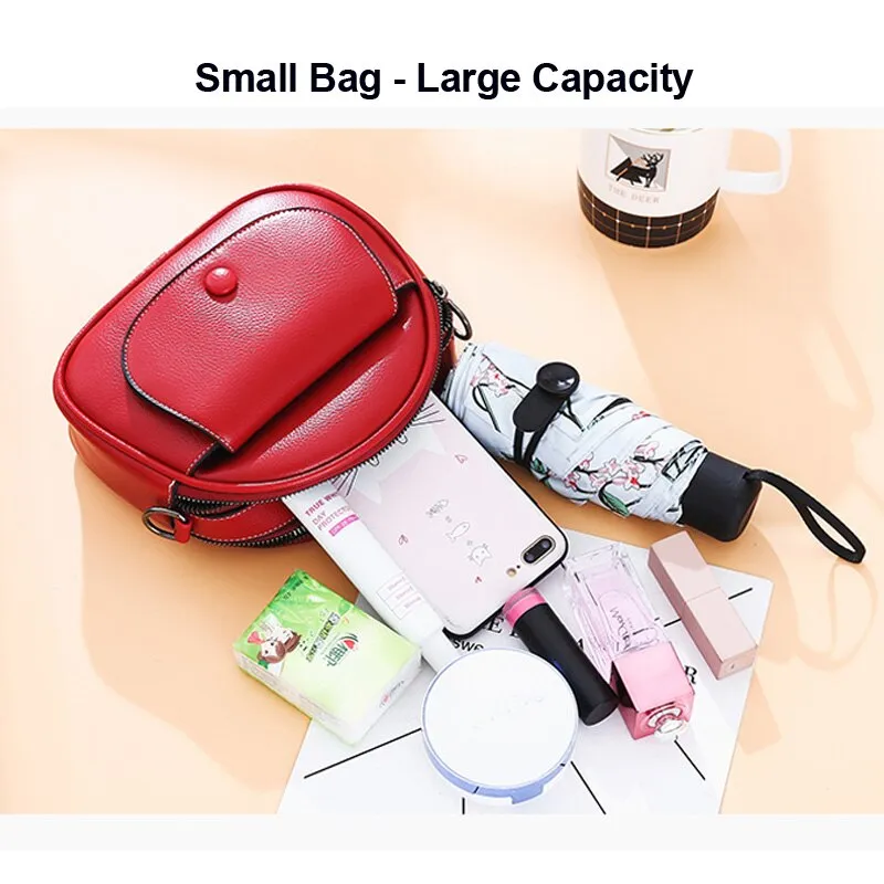 Leather Crossbody Messenger Handbag
