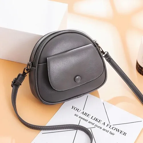 Leather Crossbody Messenger Handbag