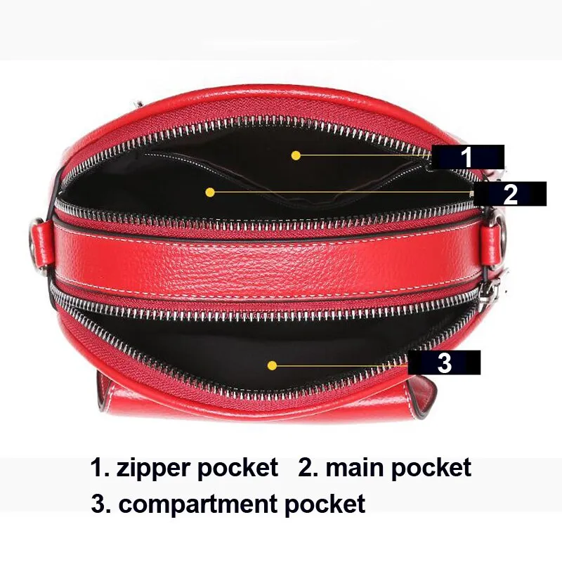 Leather Crossbody Messenger Handbag