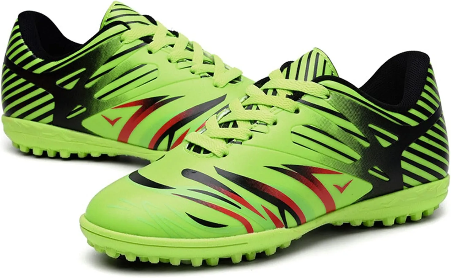 Little Boys Soccer Shoes Firm Ground Youth Soccer Cleats Kids High-Top Football Boots Outdoor Training Sneaker