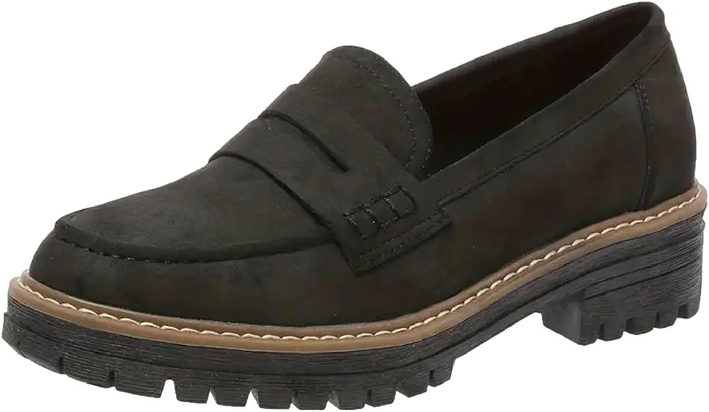 Loafers for Women 2024 Comfortable,Casual Lightweight Round Toe Orthopedic Platform Loafers Slip-On Walking Shoes