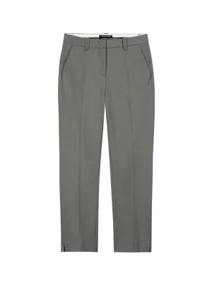 Luisa Cerano Slim Tailored Cotton Trousers Grey