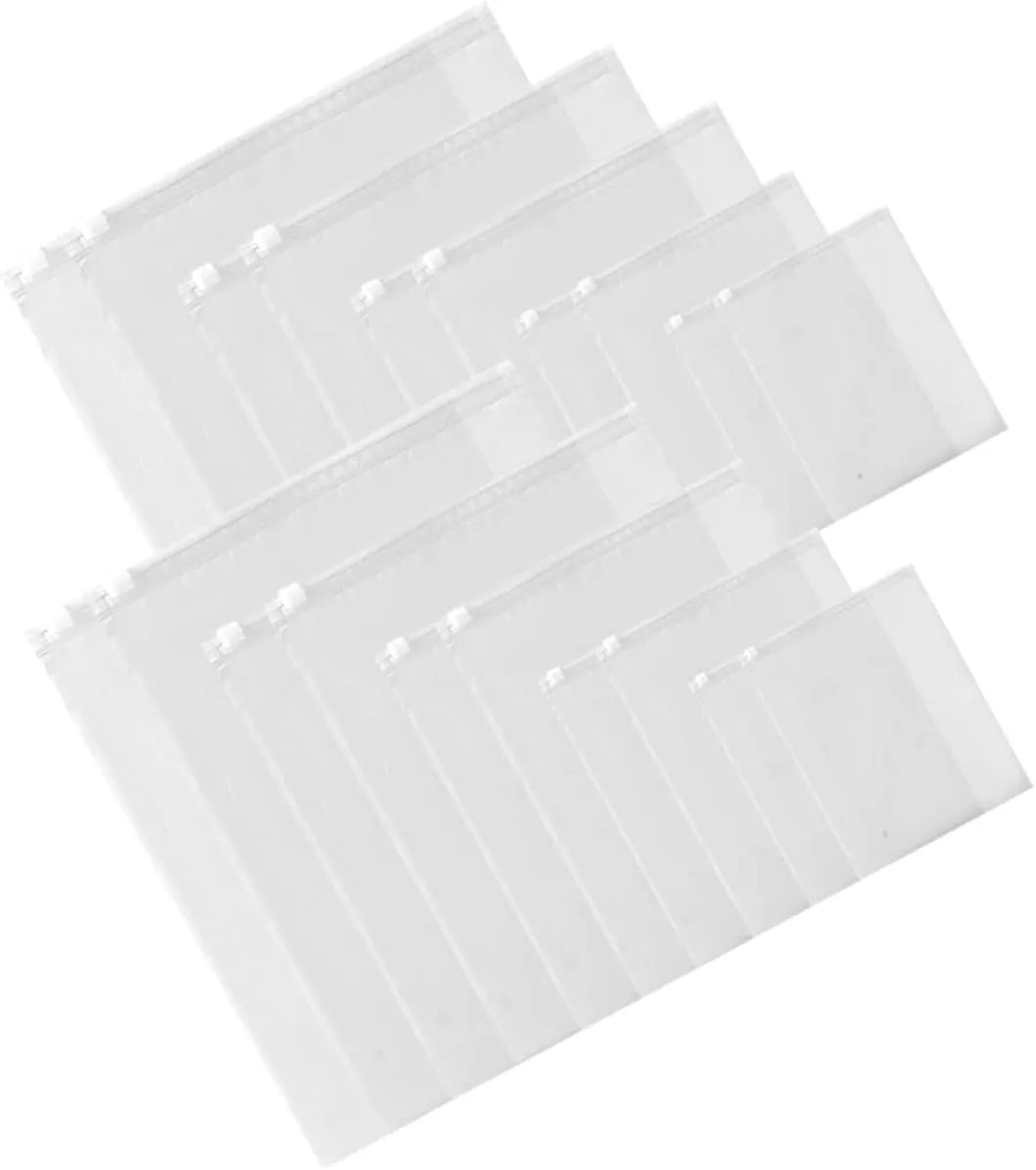 MAGICLULU 10pcs Double-sided Frosted Zipper Storage Bags Suitcase Packing Bags Sealed Lining for Travel