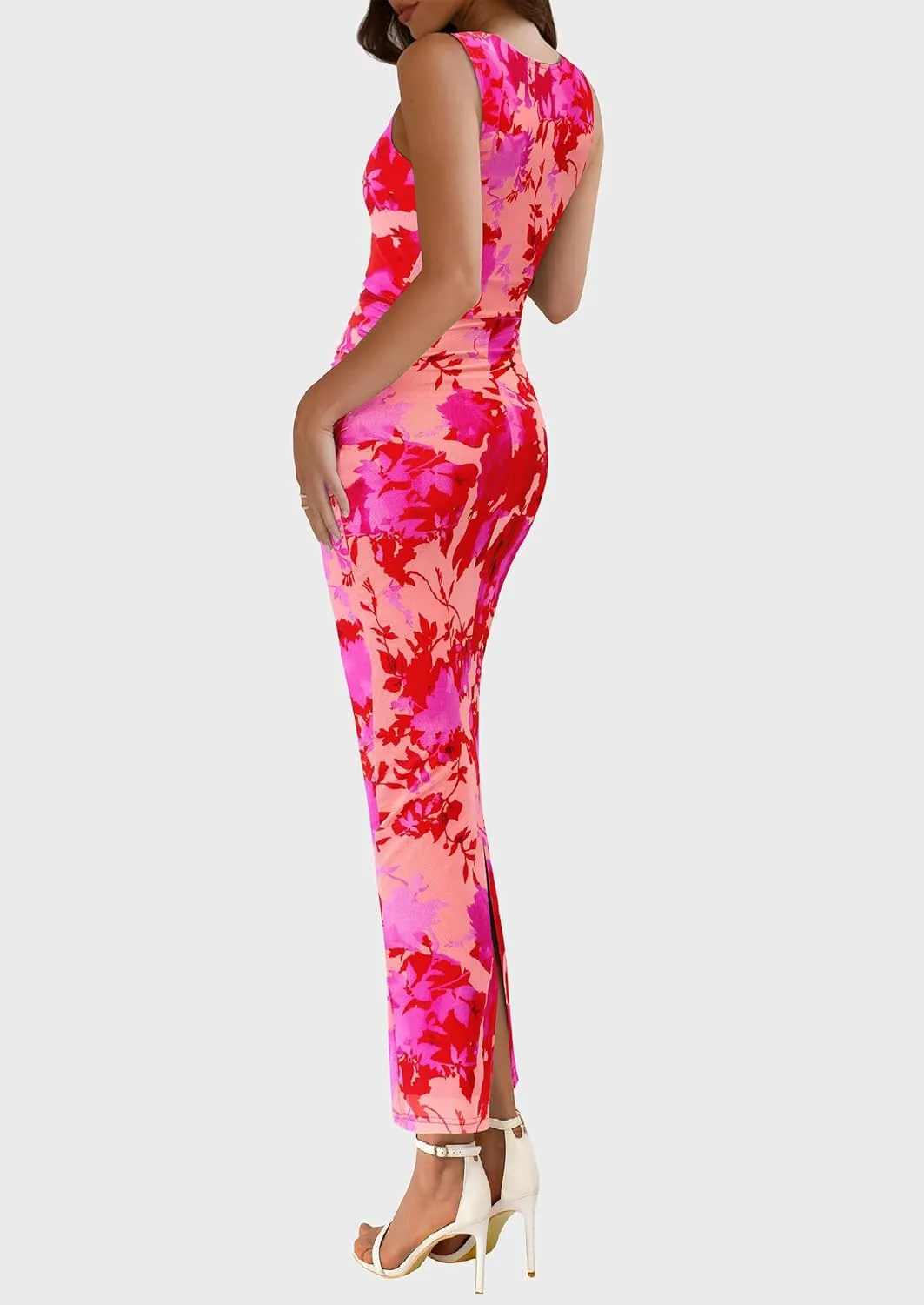 Maxi Dresses for Women - Wedding Guest Cocktail with Sleeveless Mesh Design, Summer Resort & Beach Bodycon Dress