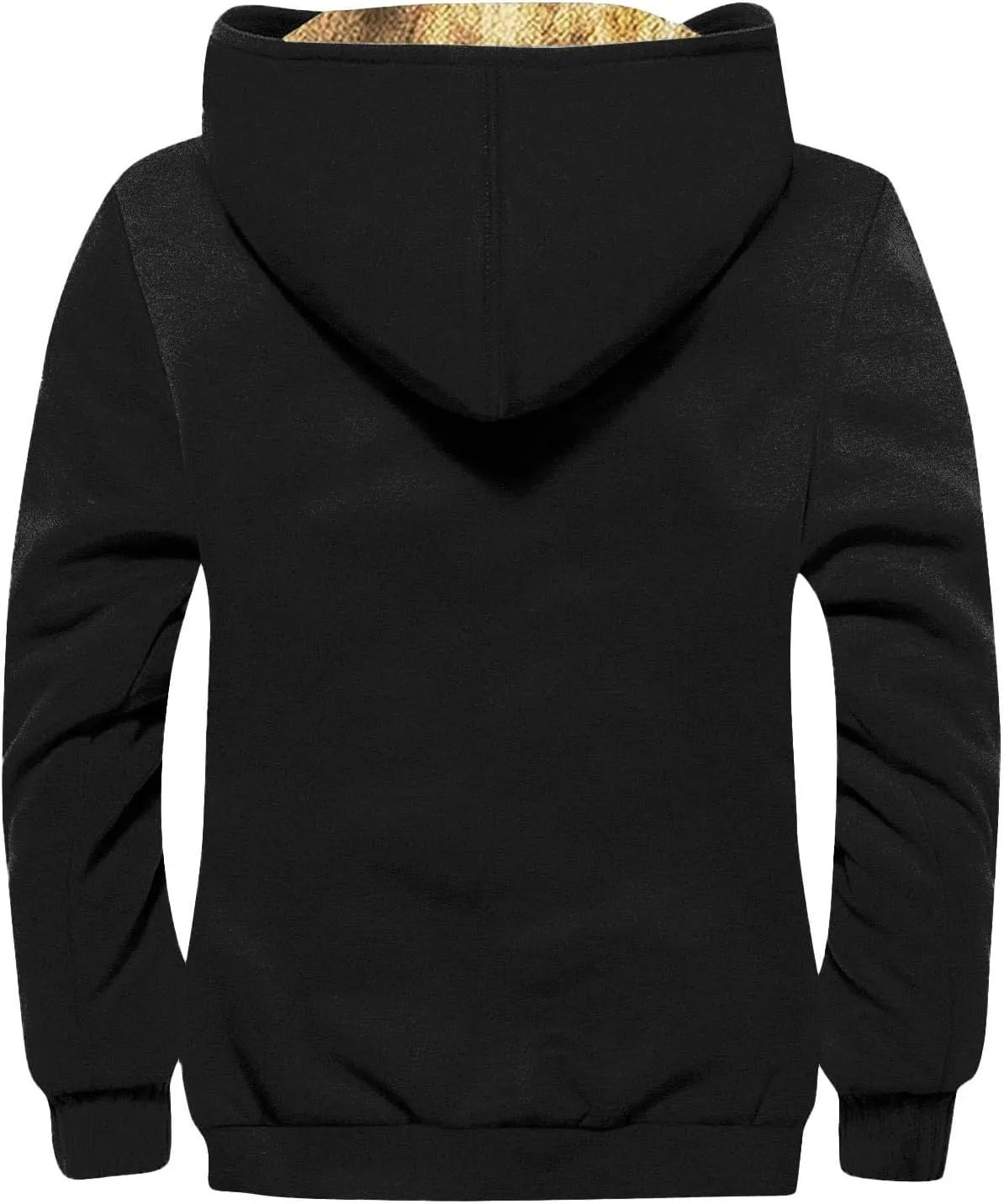 Men Zipper Hoodie Coat Thick Warm Winter Heavyweight Fleece Lined Jackets Sherpa Hooded Sweatshirt M-7XL