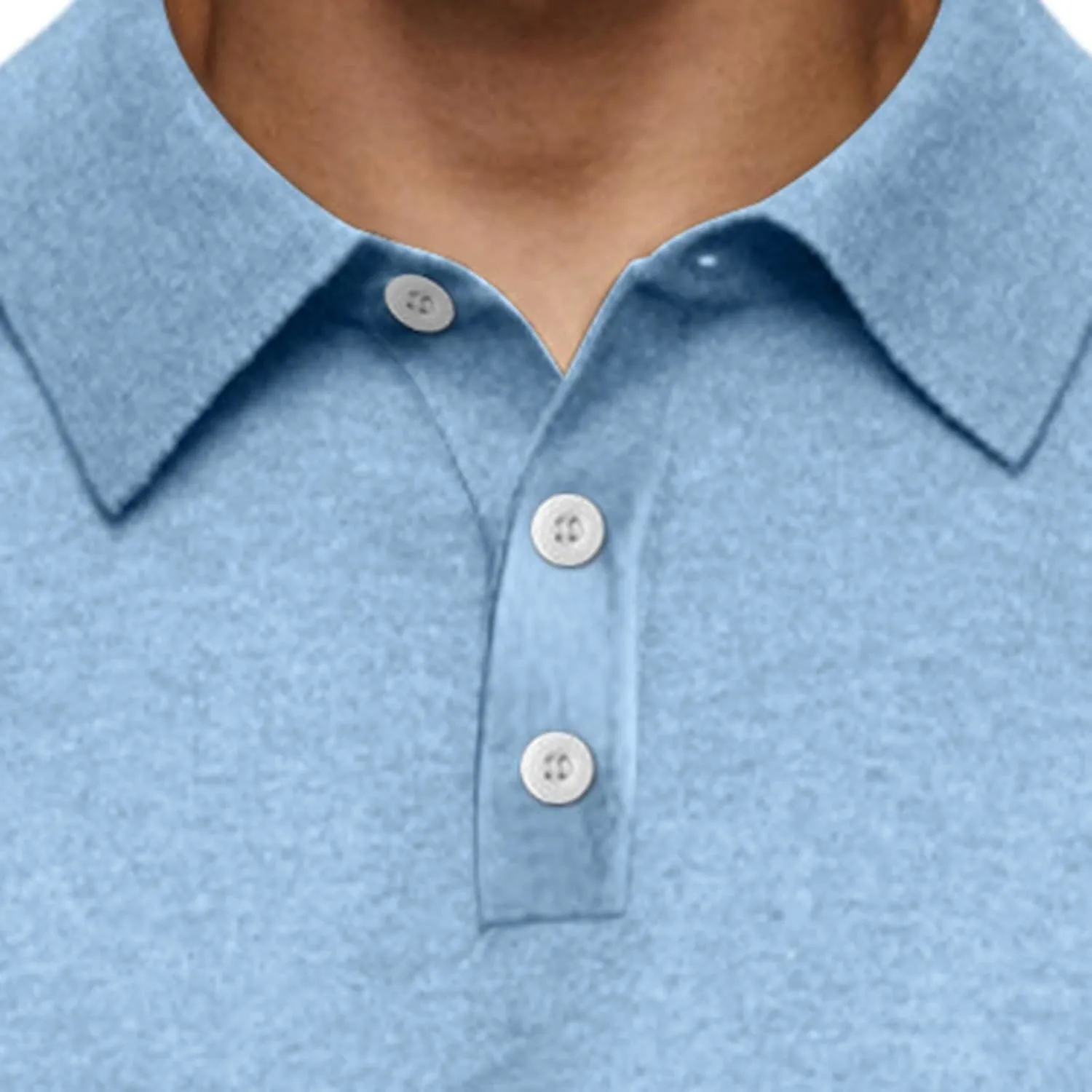 Men's Fashion Casual Comfortable Shirt Shirt Autumn Winter Long-Sleeved V-Neck Buttons Solid Colour Bottoming