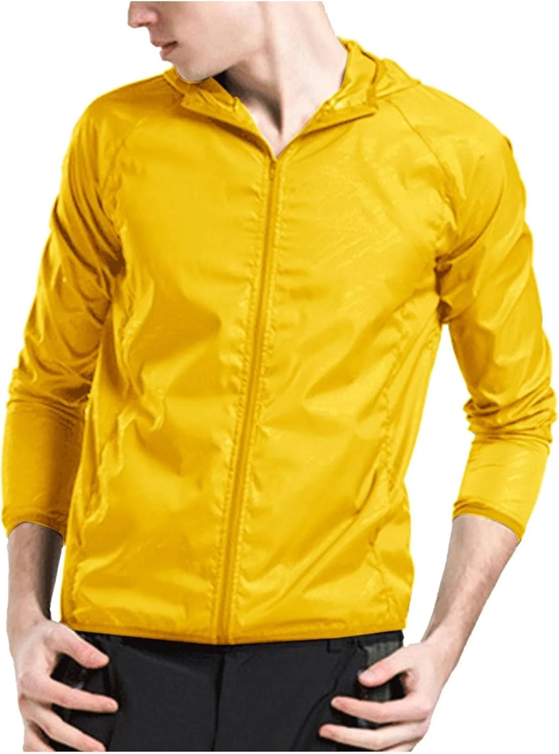 Men's Outdoor Ice Silk Yarn Sunscreen Clothing Men's Tshirts Heavyweight Cotton Crewneck Tee Tall Sizes Short