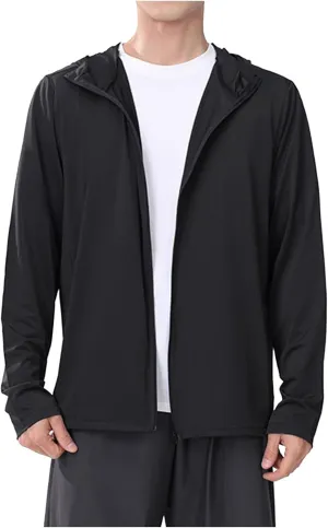 Men's Outdoor Ice Silk Yarn Sunscreen Clothing Men's Tshirts Heavyweight Cotton Crewneck Tee Tall Sizes Short
