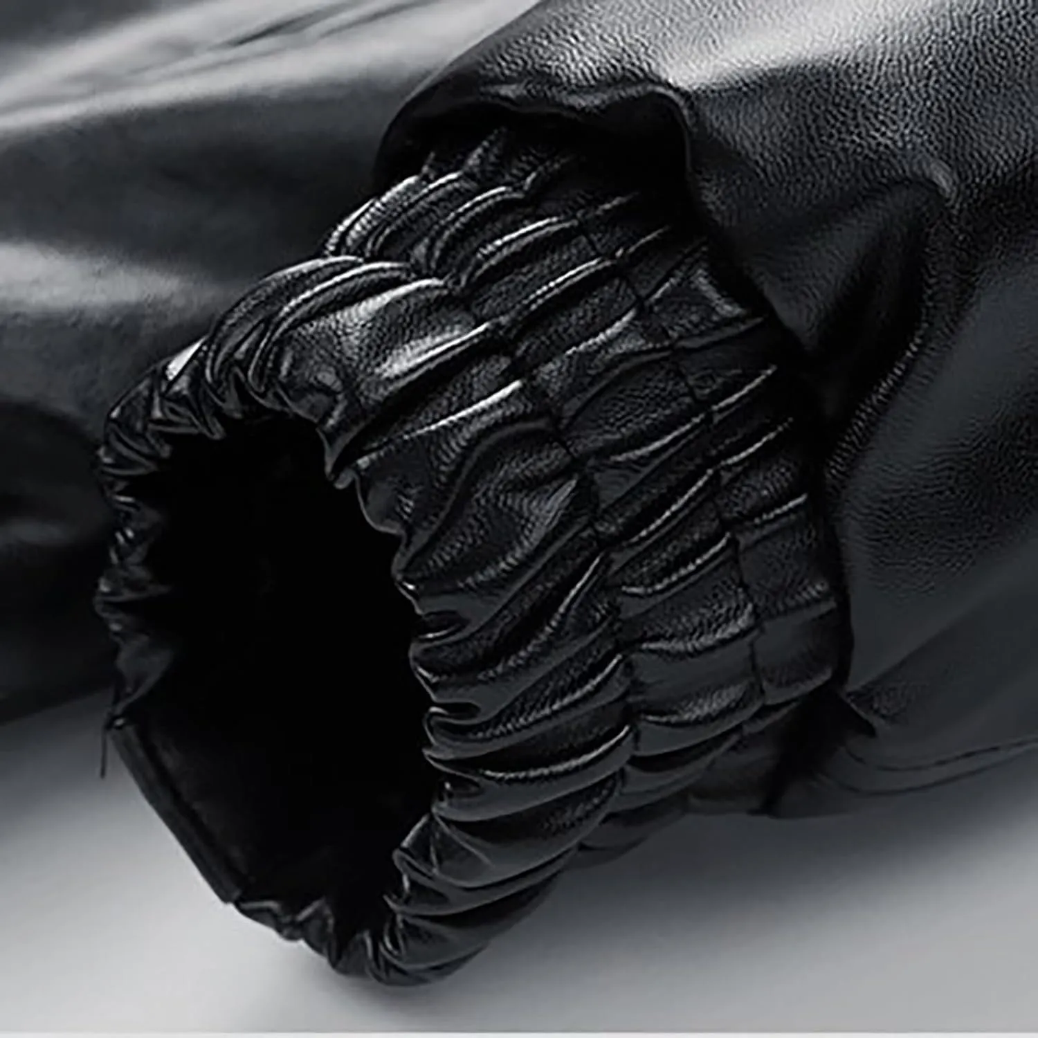 Men's Pu Leather Jacket Vintage Stand Collar Coats Button Up Motorcycle Bomber Jackets Fashion Outdoor Fall Outwear