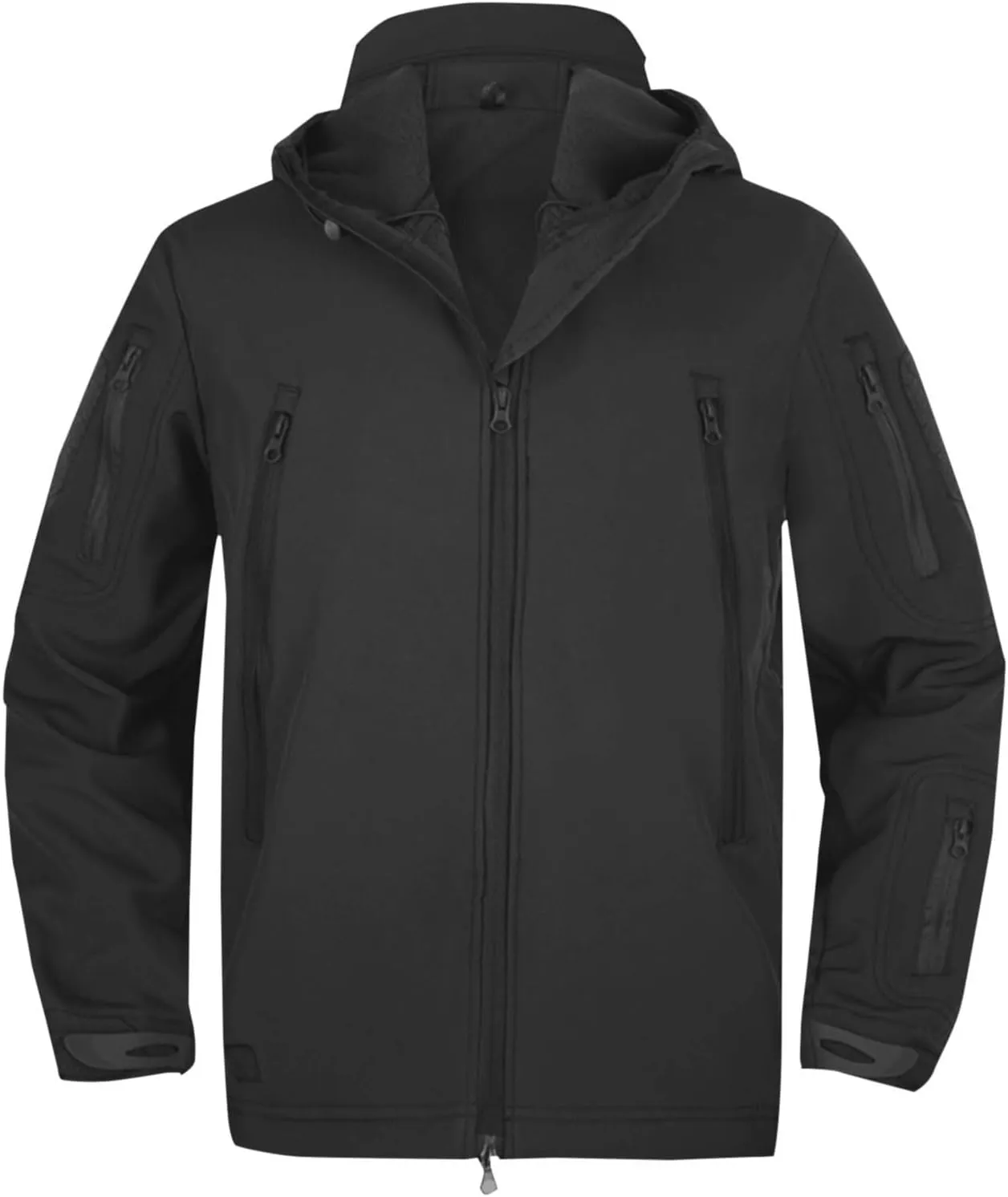 Men's Softshell Jacket with Hood Waterproof Windbreaker Zip Lightweight Rain Shell Jackets for Outdoor Hiking Travel