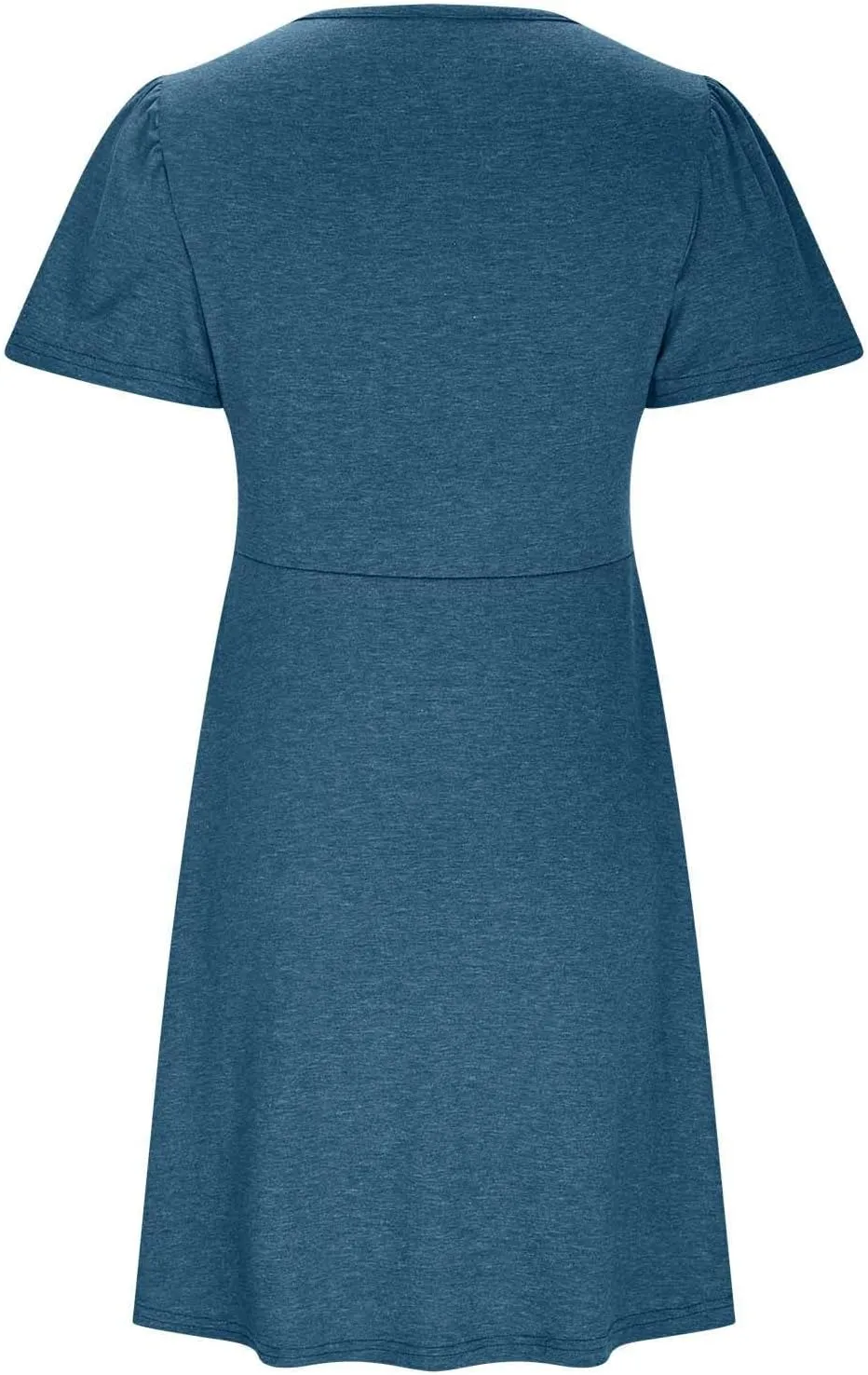 Mini Dress for Women Twist Front V Neck Summer Dresses Short Sleeve Casual Sundress Boho Beach Cruise Outfits 2025