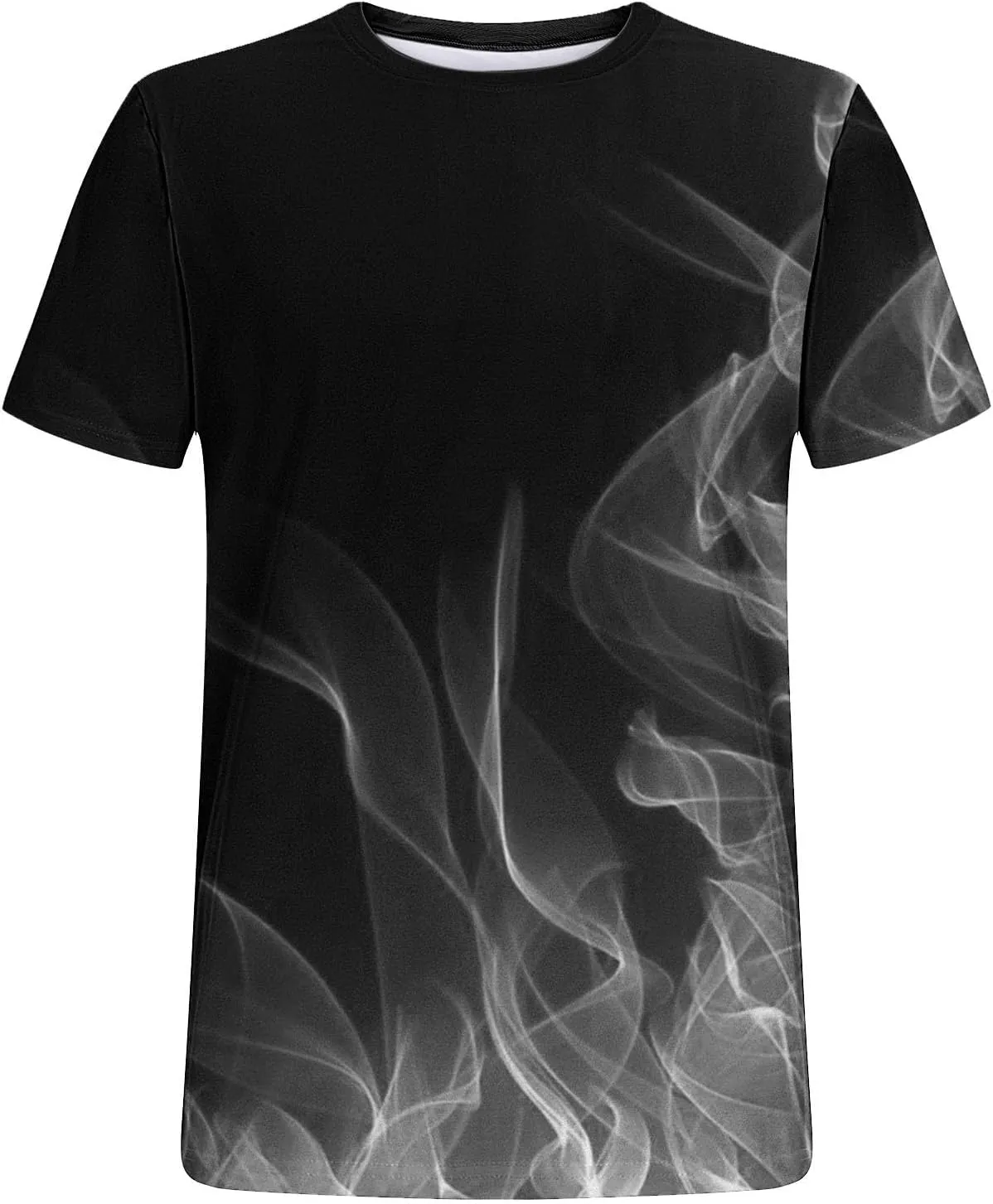 Muscularfit Tshirts for Men Summer Casual Short Sleeve Flame Print Graphic Tee Shirt Loose Gym Workout Tee Top Beach Pullover