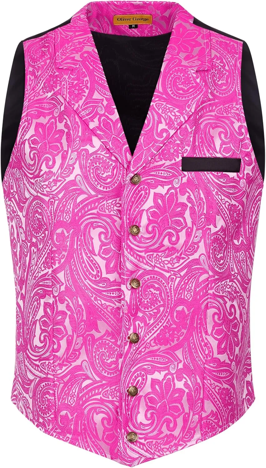 Oliver George Men's Victorian Suit Jacket & Waistcoat - Steampunk Gothic Paisley Design
