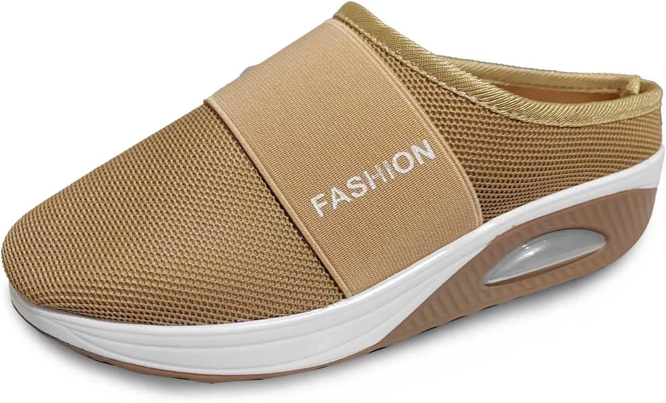 Orthopedic Sandals for Women Arch Support Sandals Mesh Air Cushion Sandal Breathable Closed Toe Slippers