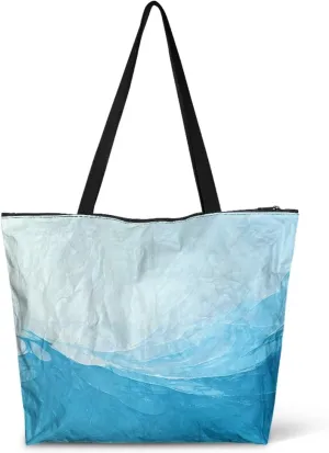 Paper Carving Tiger Women Tote Paper Bag Halloween Skeleton Foldable Tote Bag, Tie Dye Large Work Commute Bags