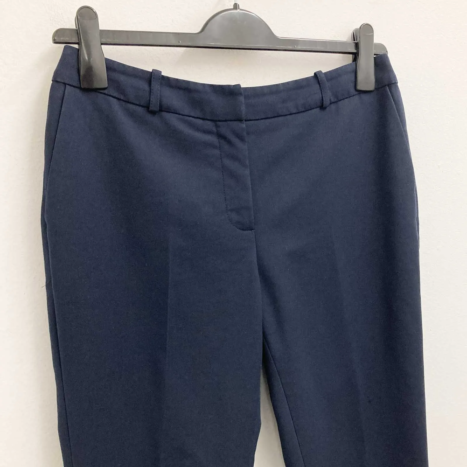 Planet Trousers Size 10 Navy Cotton Blend Tailored Tapered Leg