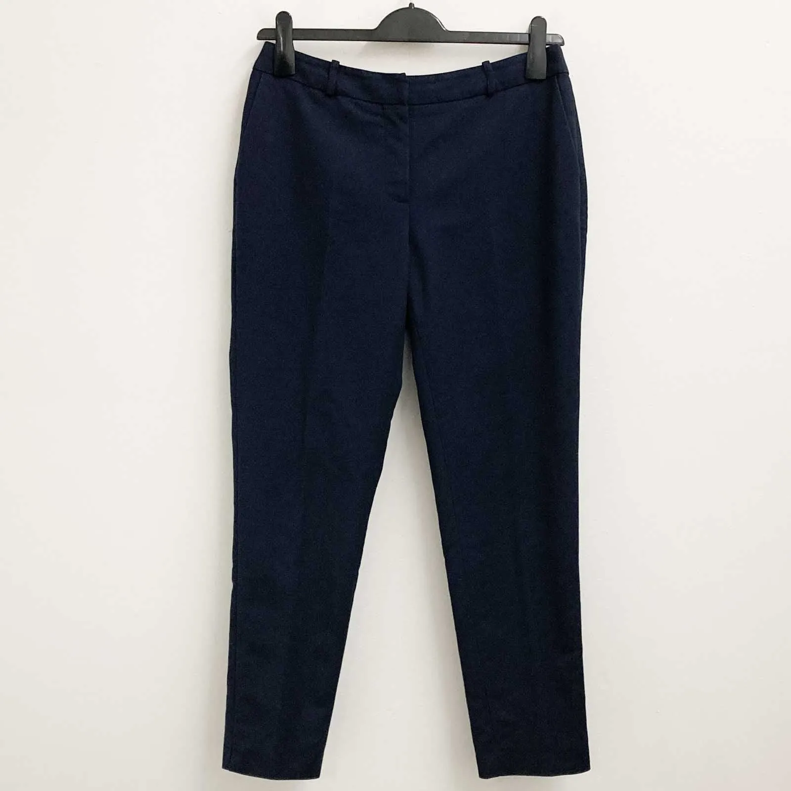 Planet Trousers Size 10 Navy Cotton Blend Tailored Tapered Leg