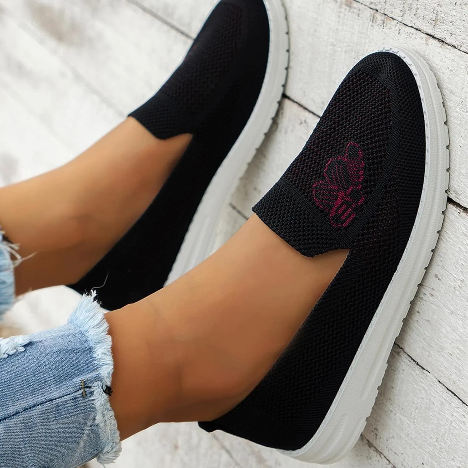 Platform Sneakers for Women Fashion Sneakers Non Slip Work Shoes for Women Womens Slip On Sneakers with Arch Support Chunky Sneakers Women Womens Shoes Casual Slip Ons Wide Width Ortho