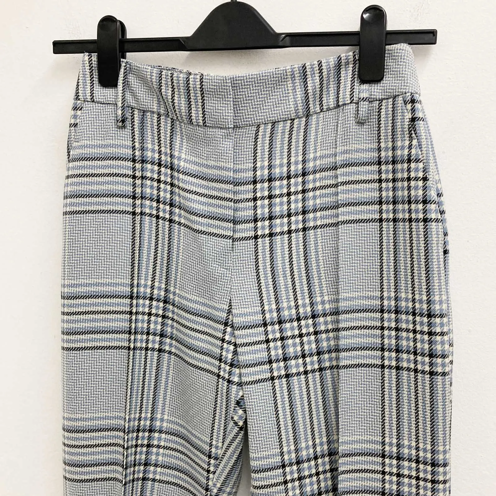 Primark Trousers Size 10 Light Blue Check Tailored
