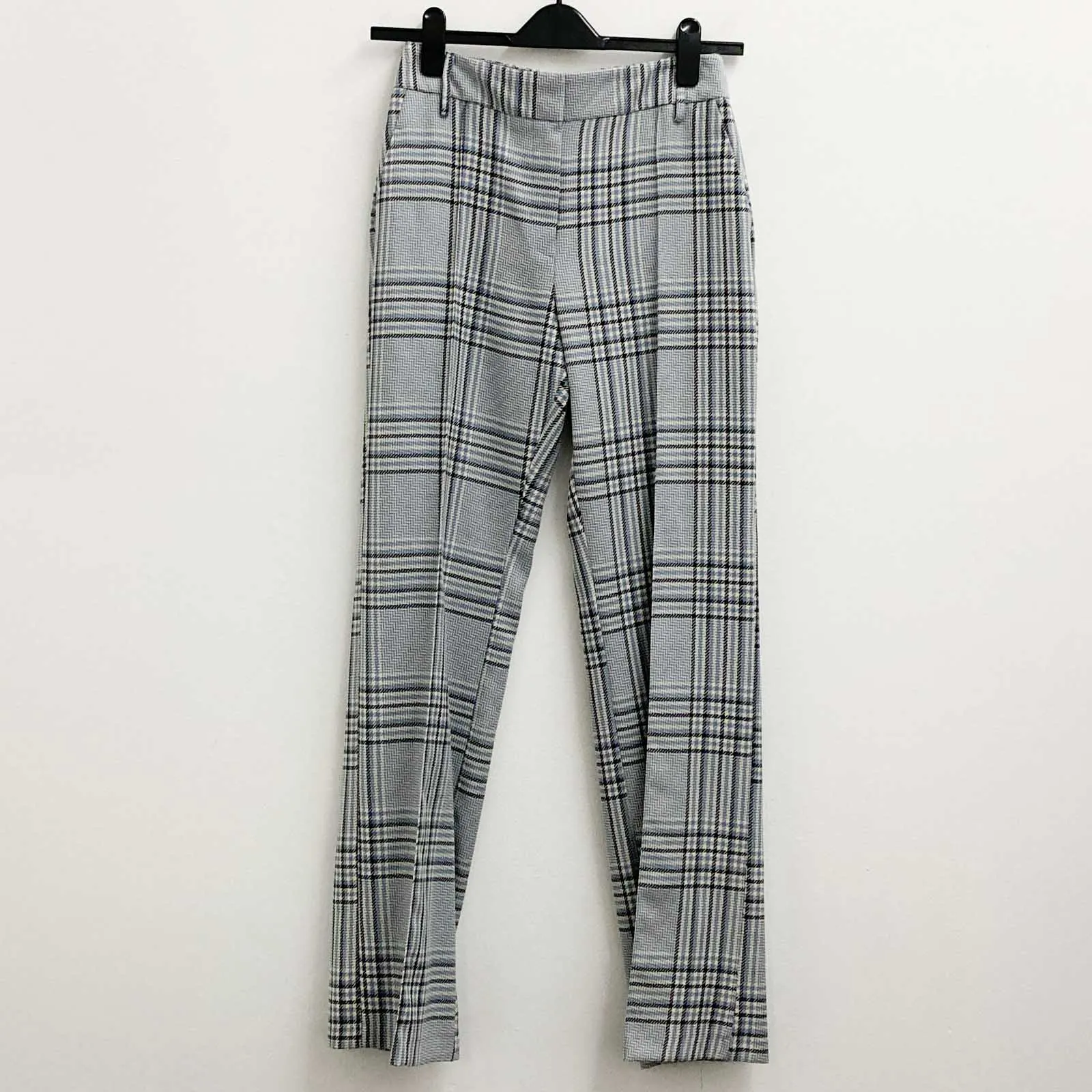 Primark Trousers Size 10 Light Blue Check Tailored