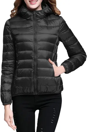 Puffer Jacket Womens Packable Winter Coats Light Winter Jackets Warm Down Jacket Quilted Jackets with Pockets