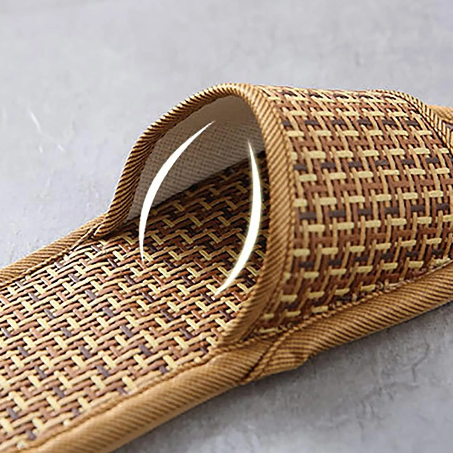 Rattan Woven Slides for Women Men, Straw Home Slippers for Indoor Open Toe Home Shower Pool Slippers Bathroom