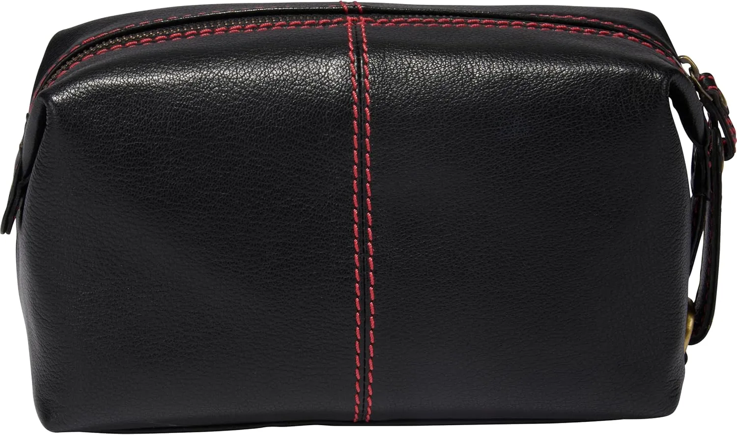 Rawlings Travel Kit Toiletry Bag Collection | Leather | Multiple Styles & Colors, Black | 4" x 8" x 4.75"