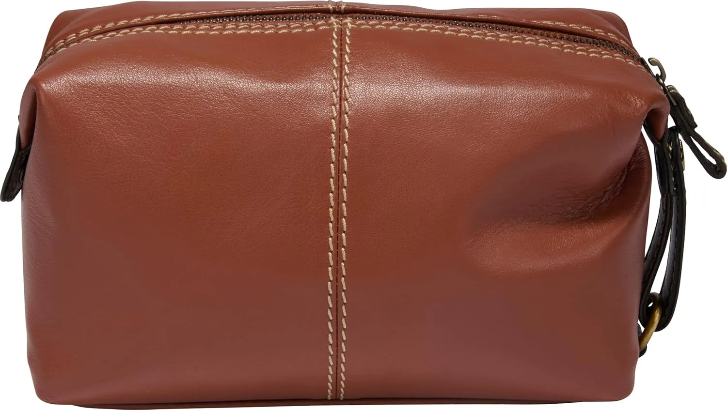 Rawlings Travel Kit Toiletry Bag Collection | Leather | Wild Card | Tan | 4" x 8" x 4.75"