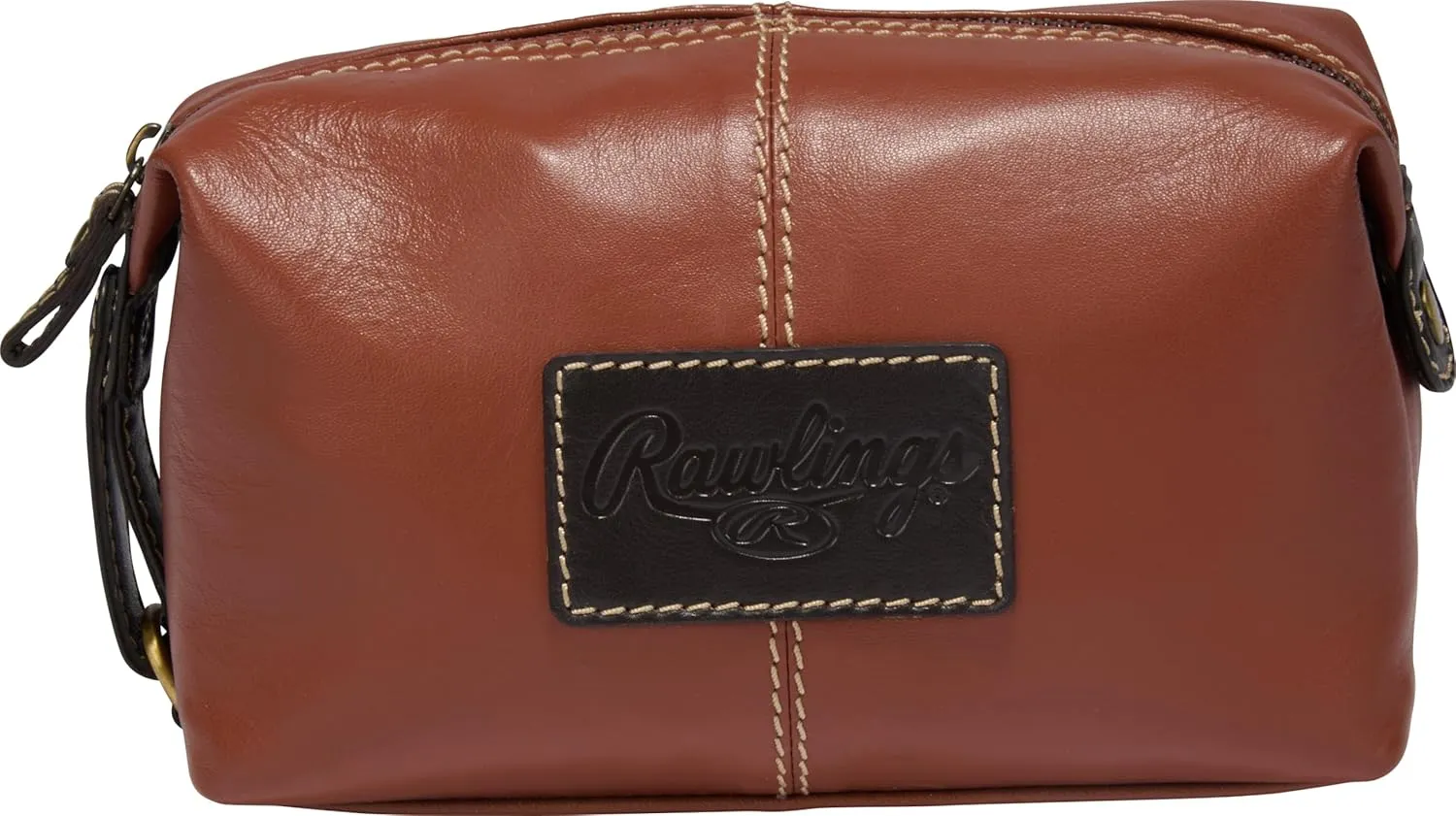 Rawlings Travel Kit Toiletry Bag Collection | Leather | Wild Card | Tan | 4" x 8" x 4.75"