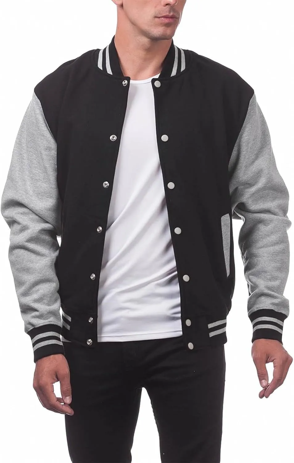 RTRDE Men's Casual Varsity Baseball Jacket Lightweight Letterman Bomber Windbreaker Coat Fashion Jackets Outwear, S-2XL