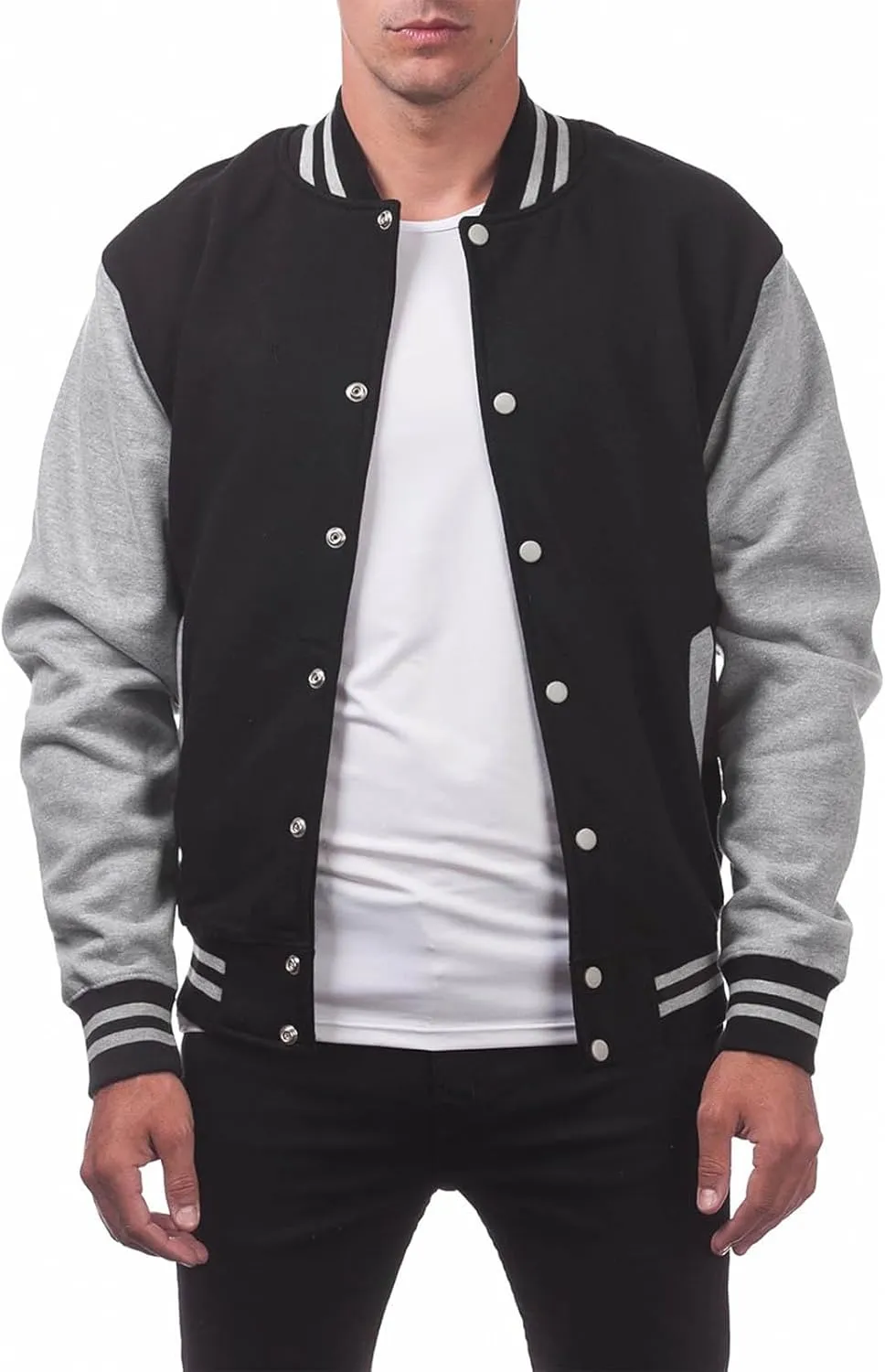 RTRDE Men's Casual Varsity Baseball Jacket Lightweight Letterman Bomber Windbreaker Coat Fashion Jackets Outwear, S-2XL