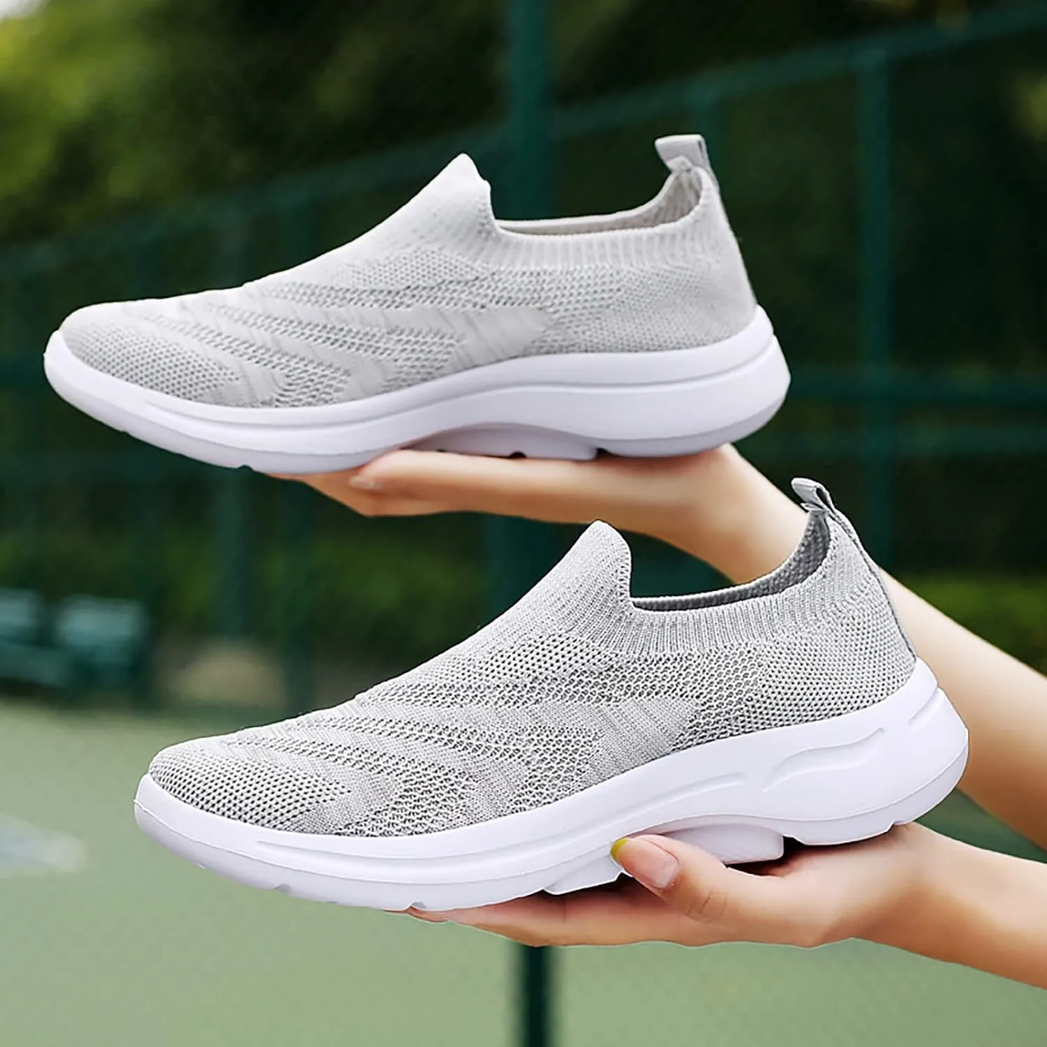 Running Sneakers for Women Tenis De Trabajo para Mujer Antideslizante Negros Gym Shoes Women Slip On High Top Sneakers Black Arch Support Women Slip On Walking Shoes Women