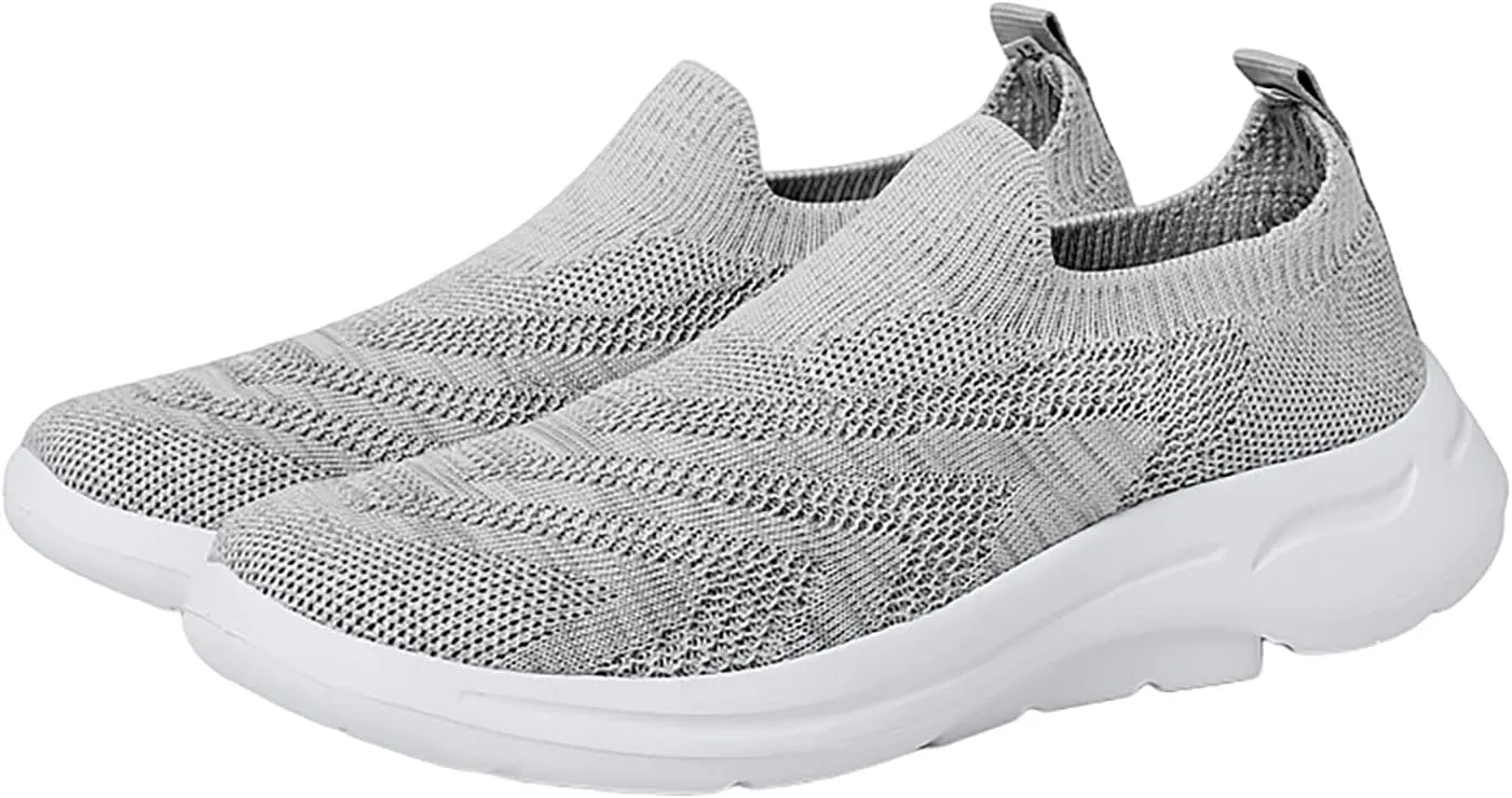 Running Sneakers for Women Tenis De Trabajo para Mujer Antideslizante Negros Gym Shoes Women Slip On High Top Sneakers Black Arch Support Women Slip On Walking Shoes Women