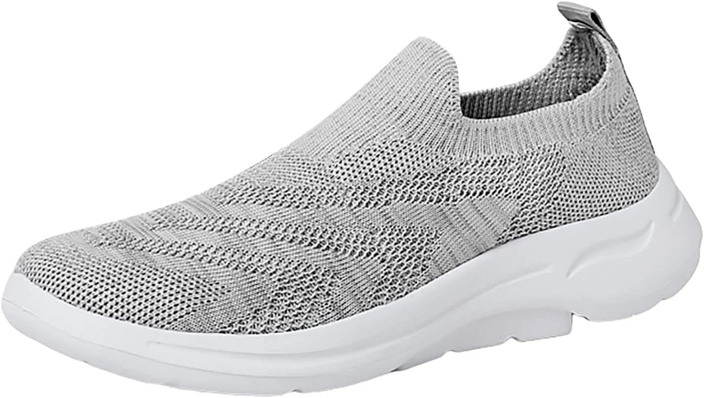 Running Sneakers for Women Tenis De Trabajo para Mujer Antideslizante Negros Gym Shoes Women Slip On High Top Sneakers Black Arch Support Women Slip On Walking Shoes Women