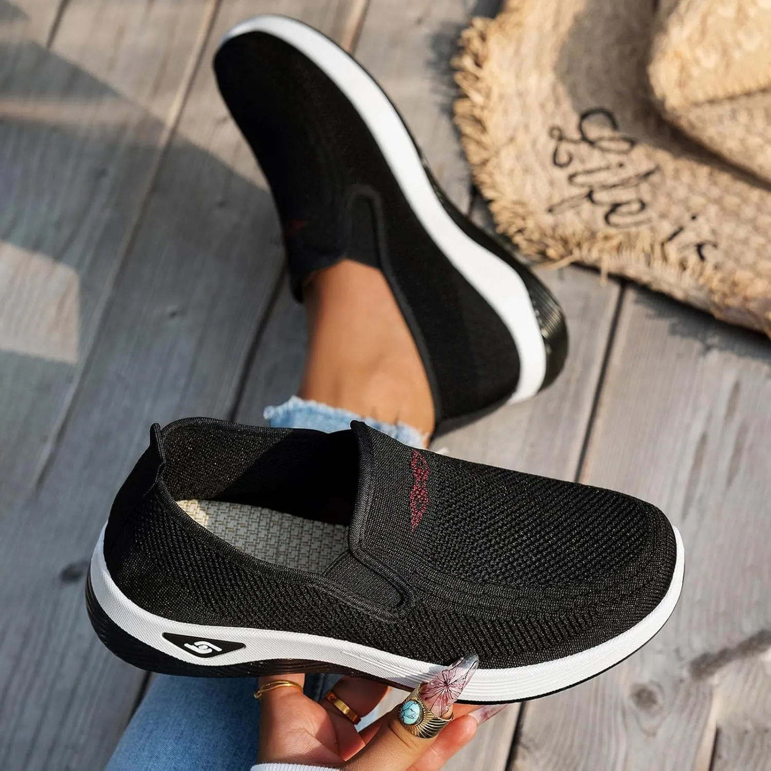 Sandals for Women Orthopedic Breathable Sandals Slip on Arch Support Sandal Memory Foam Sandal Walking Shoes