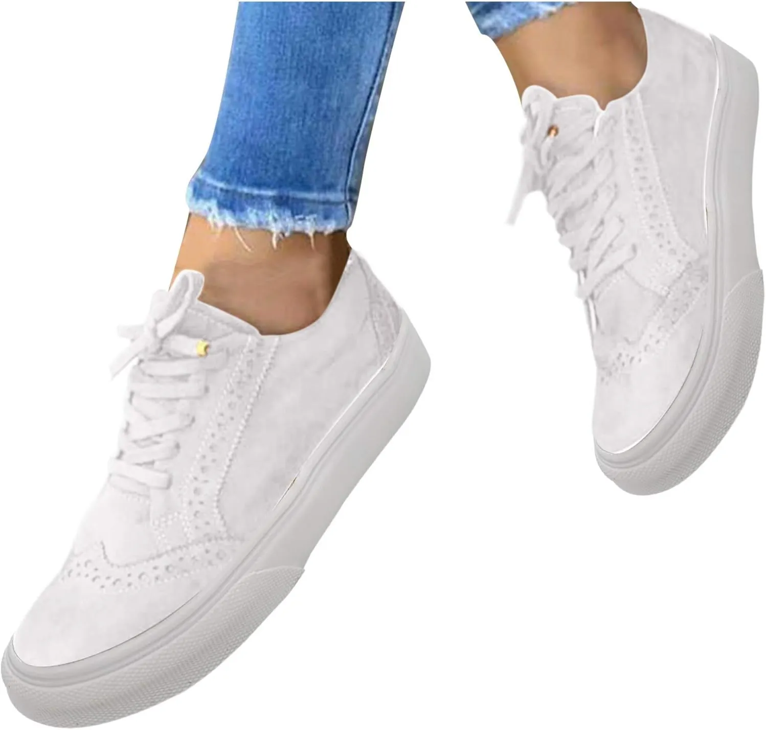 SBGMoSJ Womens Shoes Sneakers Walking Shoes Women Comfort Dressy Womens Casual Shoes for Bootcut Jeans Platform Sneakers for Women Slip On Womens Dress Shoes Winter White Slip Ons
