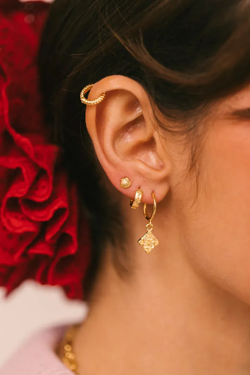 Shell Stud Earring Goldplated