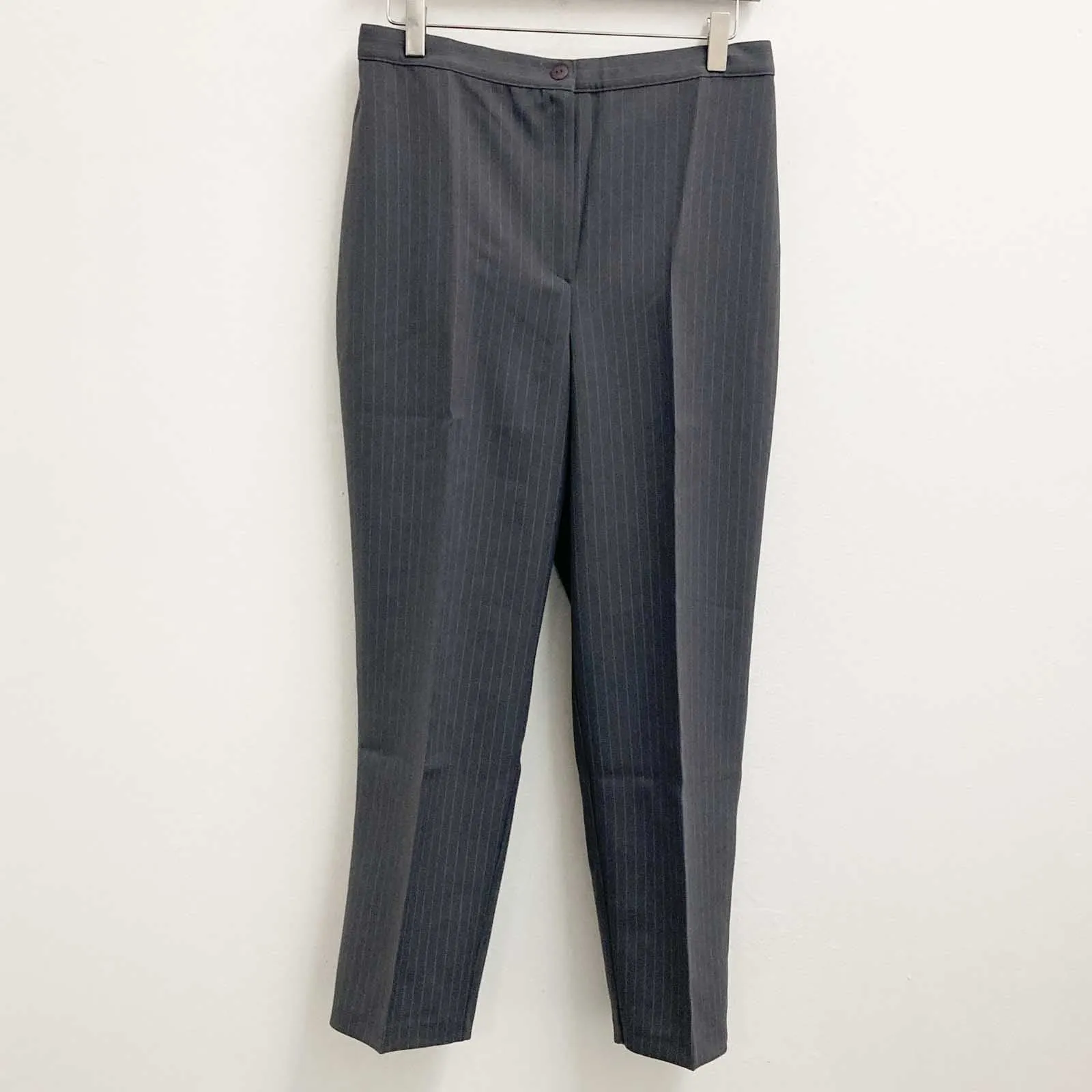 Slimma Pinstripe Trousers UK 12 Grey Tailored Comfort Fit