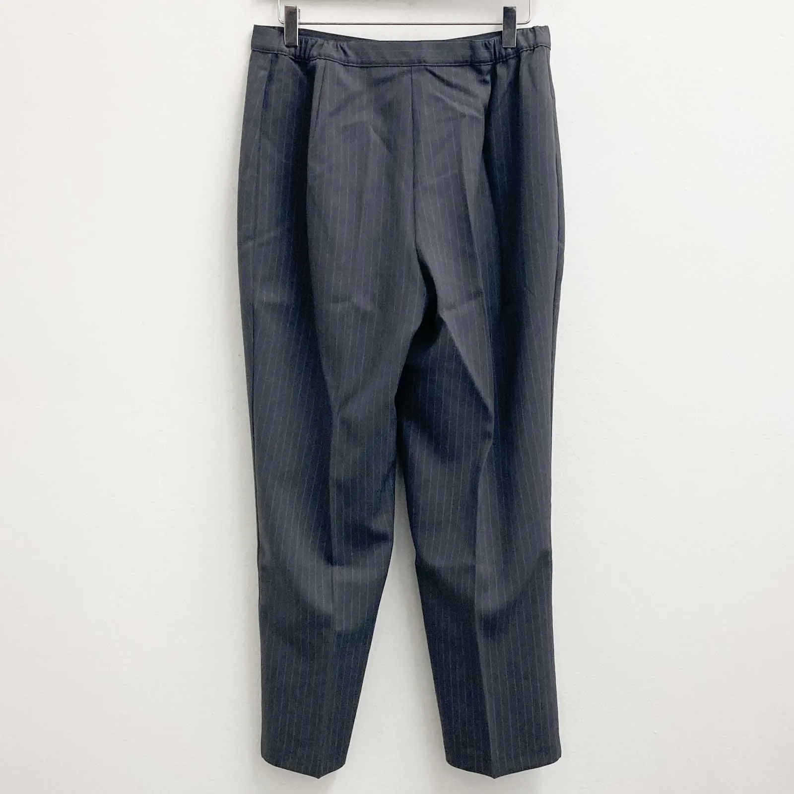 Slimma Pinstripe Trousers UK 12 Grey Tailored Comfort Fit