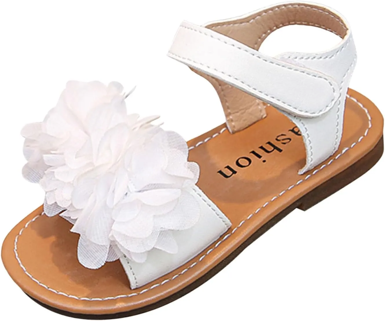 Soft Flat Summer Baby Flower Girl Shoes Childrens Sandals Stylish Flower Princess Shoes Fashionable Open Toe Flat Sandals For Girls Kids Closed Toe Water Sandal