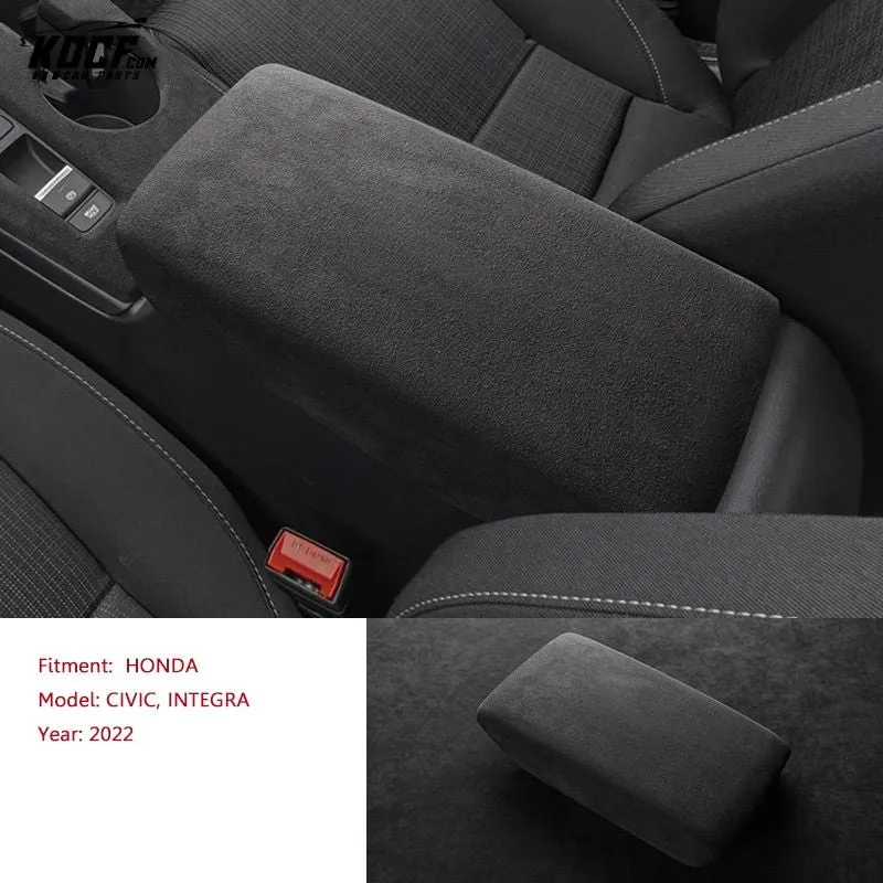 Suede Alcantara Interior Shift Knob, Center Console and Armrest Covers For 11th Gen 2022-Present Honda Civic and Integra